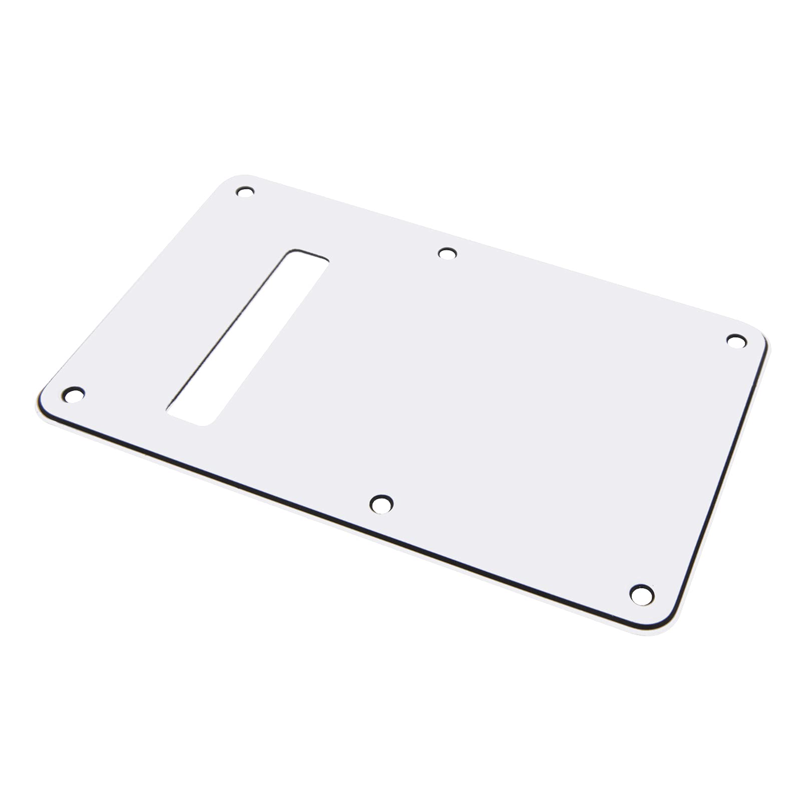 4Pcs Yootones Guitar Strat Back Plate Compatible with Fender USA/Mexican Standard Stratocaster Modern Style (3Ply White)